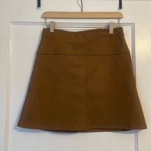Max Studio Faux Suede Tan Mini Skirt